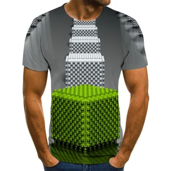 2020 naujas 3D sukama, T-marškinėliai, vyriški vasaros laisvalaikio T-shirt, 3D hip-hop spausdinti 3D, sporto quick dry T-shirt xxs-6xl