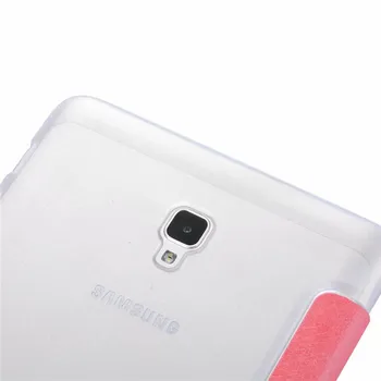 Mados skaidrus Case Cover for Samsung Galaxy Tab 8.0 2017 SM-T380 T385 PU Ultra Plonas Smart Apversti Stovėti Atveju + filmas