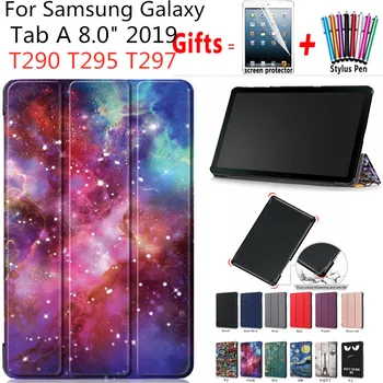 Tablet Case For Samsung Galaxy Tab 8.0 SM-T290 T295 2019 Ultra Plonas Odos Stovo Dangtelį Galaxy Tab T290 T297 Atveju funda