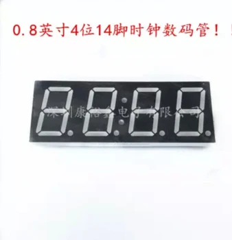 0.8 colių 4digits raudona laikrodis 7 segmentų led ekranas 14pin 8402AS/8402BS