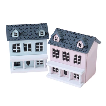 1:12 Lėlių Miniatiūrinės Medinės Mažai Namas Modelis Puikus Vila Doll House Dekoro 