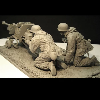1/16 derva modelis kareivis, antrojo Pasaulinio Karo kareivis Rytų Karą baterija scena Unpainted ir Nesurinkti rinkinys