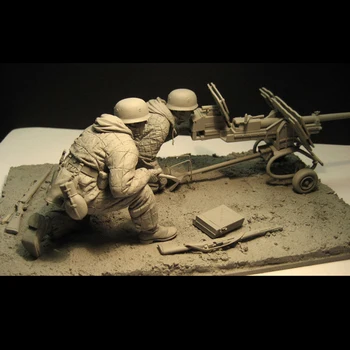 1/16 derva modelis kareivis, antrojo Pasaulinio Karo kareivis Rytų Karą baterija scena Unpainted ir Nesurinkti rinkinys