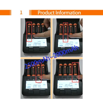 1.2 V NI-MH AA ir AAA tipo akumuliatorius AA 2A 2500 - 2900mAh ir AAA 3A 900 - 1100mAh originalus baterijos
