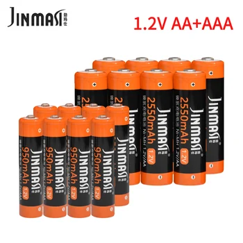 1.2 V NI-MH AA ir AAA tipo akumuliatorius AA 2A 2500 - 2900mAh ir AAA 3A 900 - 1100mAh originalus baterijos