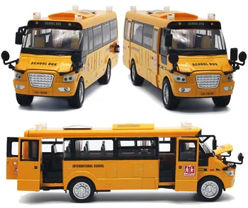 1:32 Masto Didelis Dydis Amerikos Mokyklos Autobusas Diecast Metal Automobilio Traukti Atgal Mirksi Modelio Automobilių Berniukas Žaislų Kolekcija Nemokamas Pristatymas