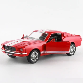 1:36 Masto Statinis Modelis Mustang 1967 GT 500 Traukti Atgal Žaislas Automobilio Modelį Miniatiūrų Kolekcija Vaikams Dovanų Nemokamas pristatymas Lašas laivybos