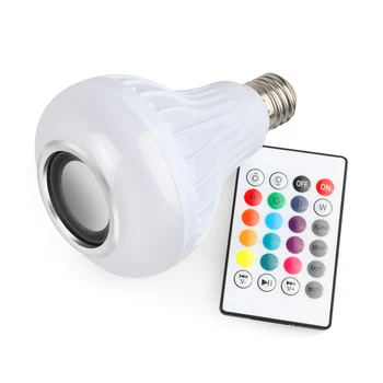 1-4pcs E27 Smart Muzikos Lemputė RGB LED Lempos, Šviesa Belaidžio 