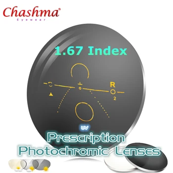 1.67 Indeksas Asferiniai Progressive Photochromic Be Multifocal Perėjimas Objektyvo Receptą Trumparegystė/Toliaregystė/Presbyopia 2 VNT.