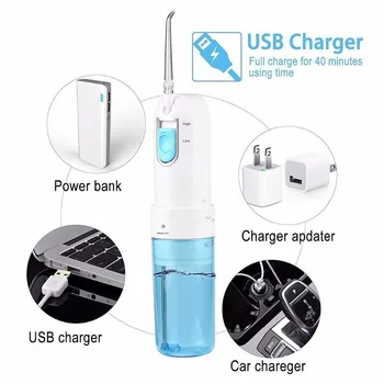 1 Set Nešiojami Dantų Vandens Flosser Elektros Žodžiu, Irrigator USB Įkrovimo Vandeniui Vanduo Švaresnis dantų krapštuką