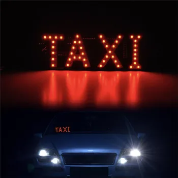 1 Vnt. LED Taksi Ekranas Signalo lemputė priekinio, galinio Stiklo Lempos, Signalas, Žibintas Kabinos Indikatorius su Cigarečių Degiklio Jungiklis