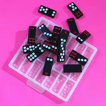 1 Vnt Silikono Domino Pelėsių Saldainių Epoksidinės Dervos Pelėsių Domino Žaidimas Įdomus, Dailė Ir Amatai