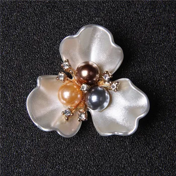 10 Vnt Trijų Spalvų Perlų Žiedlapis Gėlės 36*40 mm, Natūralaus Lukšto Amatų Gėlių Shell 