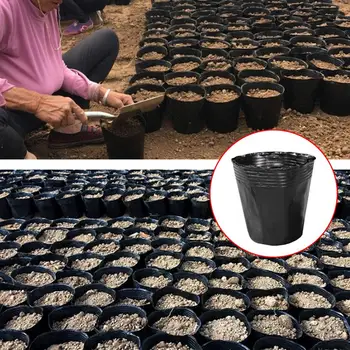 100 vnt Gėlių Vazonai, Plastikiniai Augalų puodą Augalų Medelynas Sodo Vazonas Namų Augalija Įrankiai Sėjamoji augalų puodą