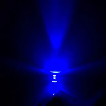 1000pcs / DAUG F5 5MM Apvalus LED Vandens ir Aiškiai Mėlyna Super Ryškus LED šviesos diodų Rinkinys CINKAVIMAS Lemputė karoliukai