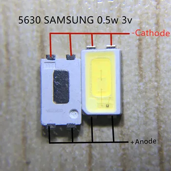 1000pcs SAMSUNG LED Apšvietimas 0.5 W 3v 5630 Cool white Backlight LCD TV TV Taikymas SPBWH1532S1ZVC1BIB Dėl SAM