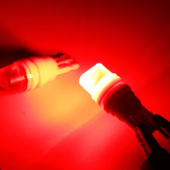 100X T10 W5W 3D LED Baltos, Raudonos, Mėlynos Šviesos Automobilio Šoninis posūkio Licenciją plokštelės šviesos Durų Žemėlapis Girlianda elektros Lemputės DC 12V