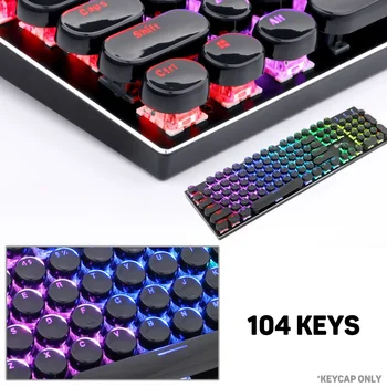 104Pcs/Set Universl Keycap Permatomas Pagrindiniai Bžūp Apima Mechaninė Klaviatūra Keycaps Pakeitimo Ergonomiškas Apvalūs/Kvadratiniai Keycaps