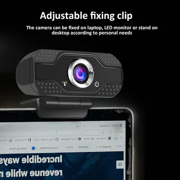 1080P HD web Kamera su Mikrofonu Reguliuojamas Kompiuterio Kamera Sukasi 360 Laipsnių Kamera Mokymo Internetu