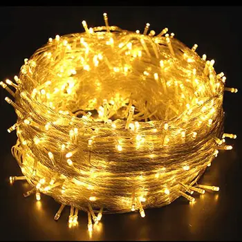 10M 100vnt LED Šviesos Juostelės Naujųjų Metų Dekoro Kalėdinė Dekoracija Sode Vestuvių Romantiškas Kalėdų Eglutės Ornamentu Šviesiai