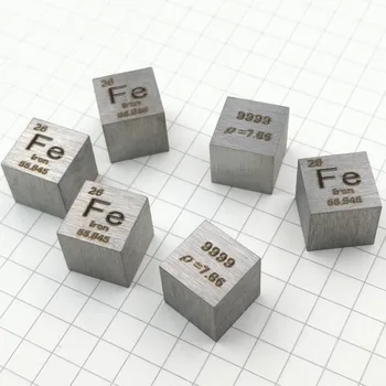 10mm (Fe≥99.9%) Wiredrawing Didelio Grynumo 4N Ferrum Kubo Periodinės Elementų Lentelės Kubo Fe 