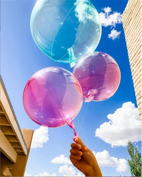 10vnt 24/36Inch Kristalų Burbulas Spalvinga Balionai Skaidrūs Gimtadienio Puošimas Vestuvių Nuotaka Vasarą Oro Helio Globals 