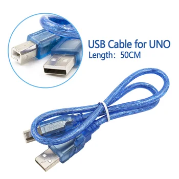 10vnt/daug 50cm USB Kabelis ypatinga Arduino MCU už Uno R3 Mega 2560