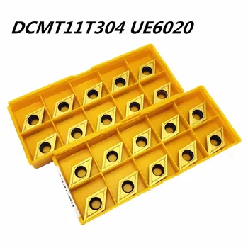 10vnt Karbido įrankis DCMT11T304 UE6020 tekinimo įrankis CNC produkto DCMT11T304 metalo frezavimo cutter nerūdijančio plieno specialus įrankis