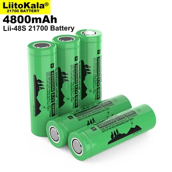 10vnt LiitoKala Lii-48S), 3,7 V 21700 4800mAh, li-lon Akumuliatorius 9.6 galia 2C Normų Įvykdymo trijų komponentų ličio baterijos