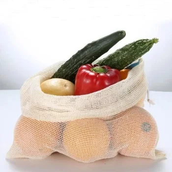 10VNT Visus medvilnės aplinkos apsauga akių maišą raišteliu privalomas net krepšys, Pirkinių krepšys Vaisių akių maišą daržovių akių maišą
