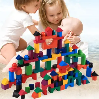 112pcs/set Montessori Ugdymo Mediniai Grūdai, Spalvų Blokai Darželio Vaikų ikimokyklinio Auklėjimo Žaislas Vaikams