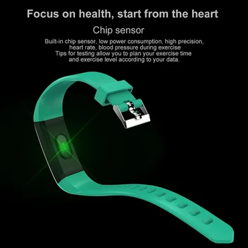 115plus Širdies ritmas, Kraujo Spaudimas Smart Band Apyrankę Fitness Tracker Smart juosta 5 Apyrankė SmartWatch 