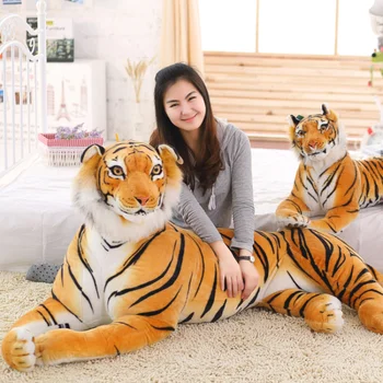 120cm Milžinišką iškamša Modeliavimas Pliušinis tigras Guli tigras miškų Karaliumi Gimtadienio Dovanos Vaikams Šuniukų Kalėdų Dovanos
