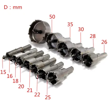 12pcs Sunku Lydinio 15mm-50mm Skylės Pamatė Cutter Rinkinys Grąžtas Nustatyti Medienos Universalus Pjovimo Įrankių Priedai