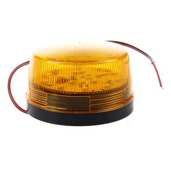 12V Apsaugos Signalizacijos Strobe Signalą Saugos Įspėjimas Mėlyna/Raudona Mirksinti LED Lemputė Oranžinė