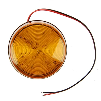 12V Apsaugos Signalizacijos Strobe Signalą Saugos Įspėjimas Mėlyna/Raudona Mirksinti LED Lemputė Oranžinė