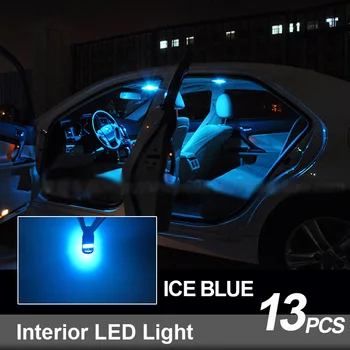 13 Baltos LED Lemputės Automobilių Žemėlapis Kupolo Lubų apšvietimo, Interjero Rinkinys, Skirtas 