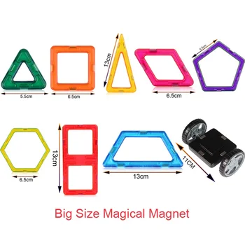 135PCS Didelis Dydis Magnetinio Konstruktoriaus Rinkinį, Berniukų, Mergaičių Pastato Magnetai Žaislas Magnetiniai Blokai Švietimo Žaislai Vaikams