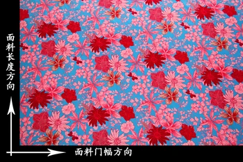 140 * 50cm Naujas Šilko Spray Spausdinimo Krepas -De Chine Suknelė Marškiniai Gėlėti Audiniai Raukšlių