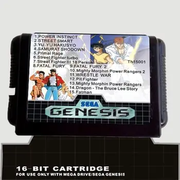 15 1 MD 16 bitų Žaidimas Kortele Sega Mega Drive Genesis