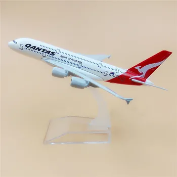 16cm Oro QANTAS Dvasia Australija A380 Metalų Lydinio Plokštumoje Modelis Aviakompanijų Lėktuvo Modelį 