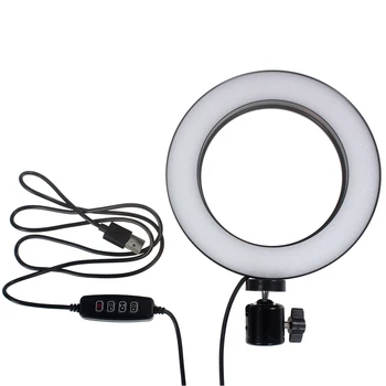 16cm Pritemdomi LED Šviesos Žiedas Vaizdo lempa Foto Selfie šviesos Vlog Tik Tok sudaro Gyventi su Selfie Stick Mini Trikojis