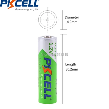 16PCS PKCELL AA baterijos 1.2 V, 2200MAH NI-MH baterija 2A lsd ni-mh aa, supakuotas su 4pcs aa baterijos laikymo turėtojas/box