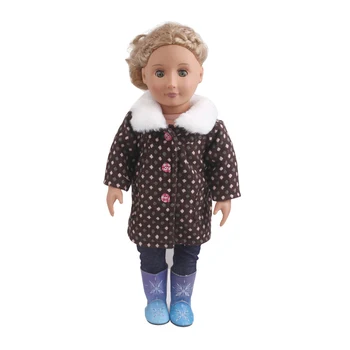 18 colių Mergaičių lėlės drabužiai Derliaus patikrinti pavasarį dėvėti + ziajać Amerikos naujagimių suknelė žaislai tinkami 43 cm kūdikių lėlės c856