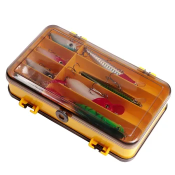 18cm dvipusis Nešiojamų Saugojimo Žvejybos reikmenys box Skaidri karpių žvejybos įrankių priedai Kieto plastiko atveju Lauko rinkinys Suvilioti įrankiai