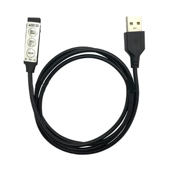 1M DC5V USB kabelis, Maitinimo laidas, USB RGB LED Šviesos Juostelės