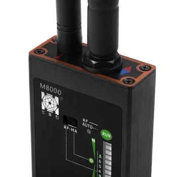 1MHz-12GH Radijo Anti-Spy Detektorius) GSM RF Signalo Auto Seklys Detektoriai, GPS Tracker Finder Klaidą su Magnetinių LED Antenos M8000