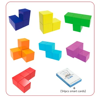 1pc Aikštėje Magnetai Kubo Magnetinio Plytelės Vaikams Švietimo Žaislai, Žaidimai Įtempių Žvalgybos žaislų Magnetiniai Blokai