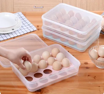 1PC Plastikinių Kiaušinių Virtuvės kiaušinių Laikymo Dėžutė 20 Tinklelis Kiaušinių Laikiklį ant kitos Šaldymo Saugyklos Organizatoriai Kiaušinių Laikymo Konteineris LF 059