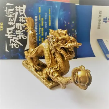 1PC Vario Drakono Figūrėlė, turintis Kamuolys Kinų Feng Shui Sėkmės Amuletas